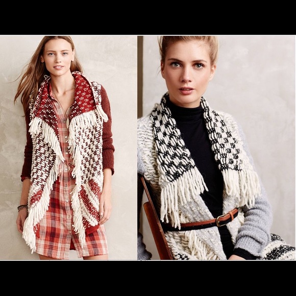 Anthropologie Moth knit fringe cardigan - Picture 2 of 6